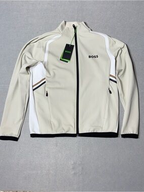 Hugo Boss Ivory Zip-Up Lightweight Jacket NWT